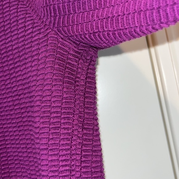 Ted Baker London beautiful vibrant purple cotton blend waffled sweater XL (6) - Picture 8 of 10